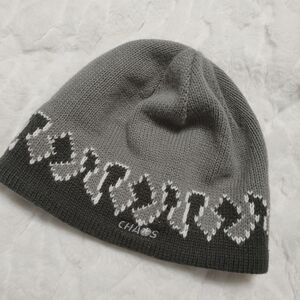 Chaco Gray and Black Knit Bucket Beanie OS